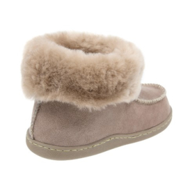 Beige leren Kinderpantoffel gemaakt van Schapenvacht mt 29 tm 34