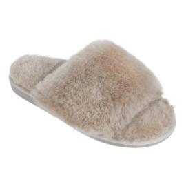 Fluffy instapper Mano Beige - Gemaakt van Schapenvacht