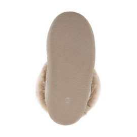 Beige leren Kinderpantoffel gemaakt van Schapenvacht mt 29 tm 34