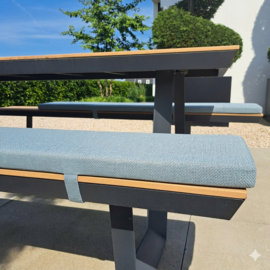 Picknickbank kussen 200 x 30 x 4 cm | Zomers Blauw