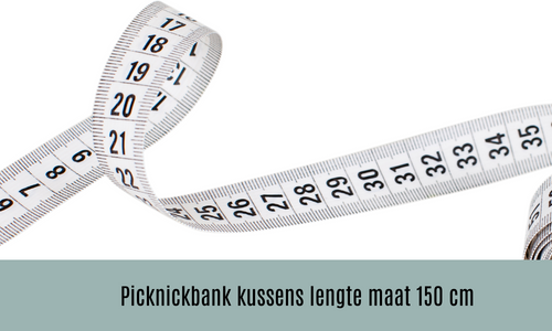 Picknickbank kussen lengte 150 centimeter
