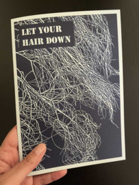 Cyanotype Kaart - Let Your Hair Down
