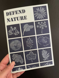 Cyanotype Kaart - Defend Nature
