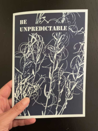 Cyanotype Kaart - Be Unpredictable