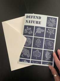 Cyanotype Kaart - Defend Nature