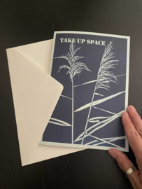 Cyanotype Kaart - Take Up Space