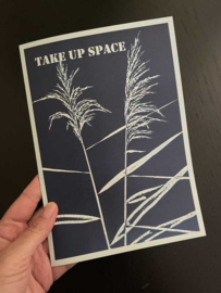Cyanotype Kaart - Take Up Space