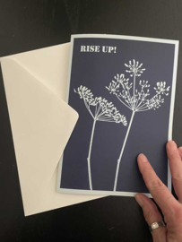 Cyanotype Kaart - Rise Up