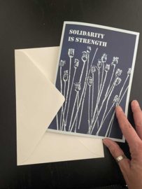 Cyanotype Kaart - Solidarity Is Strength