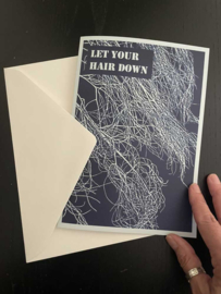 Cyanotype Kaart - Let Your Hair Down