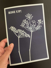 Cyanotype Kaart - Rise Up