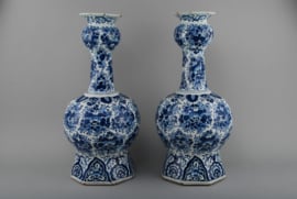 Two floral vases