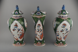 A rare garniture decorated with harts
