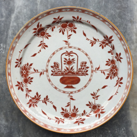 Plate with flower basket decoration