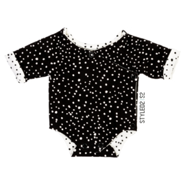 Prematuur | Overslag Romper duo | No Colour Collection Black Dots - Ecru Dots