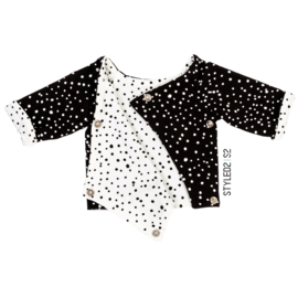 Prematuur | Overslag shirt duo | No Colour Collection Black Dots - Ecru Dots