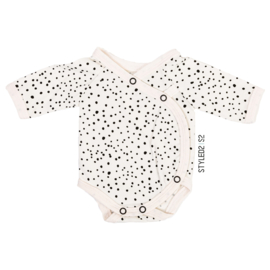 Prematuur | Overslag Romper | No Colour Collection Ecru Dots - Ecru