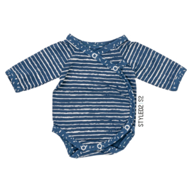 Prematuur | Overslag Romper | Blue Stripes Collection Stripes - Confetti