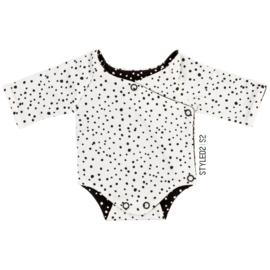 Prematuur | Overslag Romper duo | No Colour Collection Ecru Dots - Black Dots