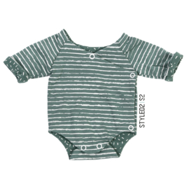 Prematuur | Overslag Romper duo | Mint Stripes Collection Stripes - Confetti