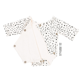 Prematuur | Overslag Romper duo | No Colour Collection Ecru Dots - Ecru