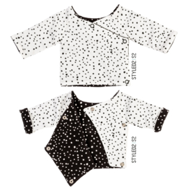 Prematuur | Overslag shirt duo | No Colour Collection Ecru Dots - Black Dots