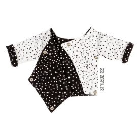 Prematuur | Overslag shirt duo | No Colour Collection Ecru Dots - Black Dots