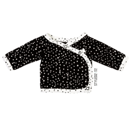 Prematuur | Overslag shirt | No Colours Collection Black Dots - Ecru Dots