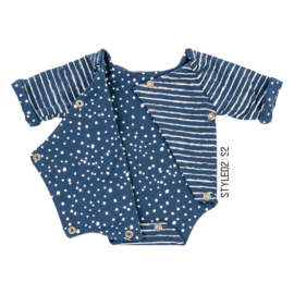 Prematuur | Overslag Romper duo | Blue Stripes Collection Stripes - Dots