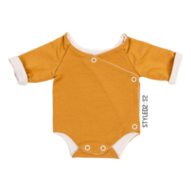 Prematuur | Overslag Romper duo | Sheep Collection Oker - Ecru