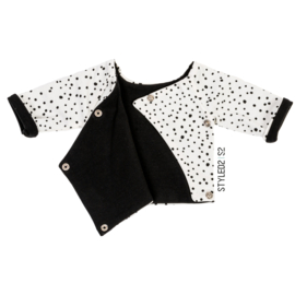 Prematuur | Overslag shirt duo | No Colour Collection Ecru Dots - Black