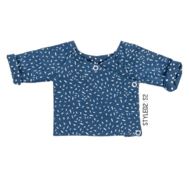 Prematuur | Overslag shirt duo | Blue Confetti Collection Confetti - Dots