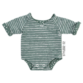 Prematuur | Overslag Romper duo | Mint Stripes Collection Stripes - Dots