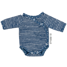 Prematuur | Overslag Romper | Blue Stripes Collection Stripes - Dots