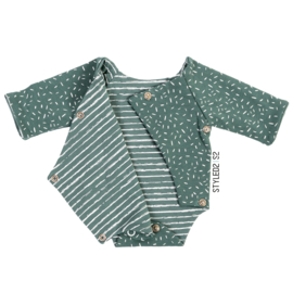 Prematuur | Overslag Romper duo | Mint Confetti Collection Confetti - Stripes