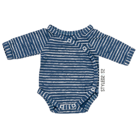 Prematuur | Overslag Romper | Blue Stripes Collection Stripes - Stripes