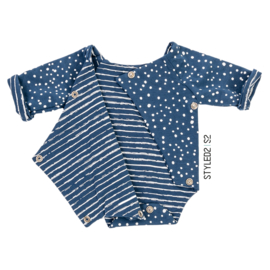 Prematuur | Overslag Romper duo | Blue Dots Collection Dots - Stripes