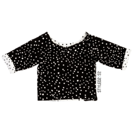 Prematuur | Overslag shirt duo | No Colour Collection Black Dots - Ecru Dots