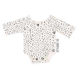 Prematuur | Overslag Romper duo | No Colour Collection Ecru Dots - Ecru