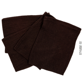 Set van 4 washandjes | Brown