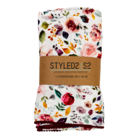 Swaddle | XL Hydrofieldoek - Flower bouquet pom pom