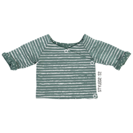 Prematuur | Overslag shirt duo | Mint Stripes Collection Stripes - Confetti