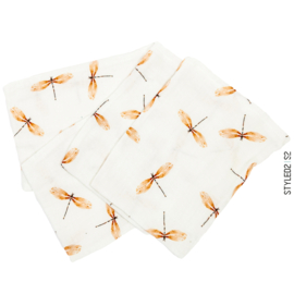 Set van 4 washandjes | Dragonfly