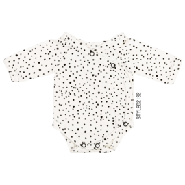 Prematuur | Overslag Romper | No Colour Collection Ecru Dots- Ecru Dots