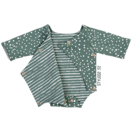 Prematuur | Overslag Romper duo | Mint Dots Collection Dots - Stripes