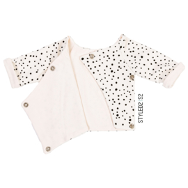 Prematuur | Overslag shirt duo | No Colour Collection Ecru Dots - Ecru