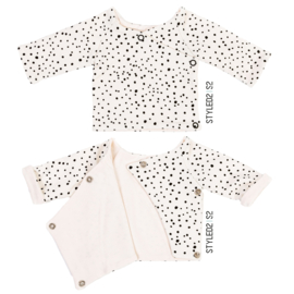 Prematuur | Overslag shirt duo | No Colour Collection Ecru Dots - Ecru