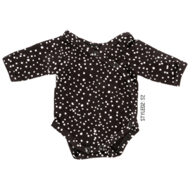 Prematuur | Overslag Romper | No Colour Collection Black Dots - Black Dots