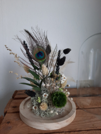 Stolp met droogbloemen