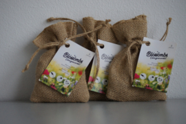 Jute zak met 8 blossombs